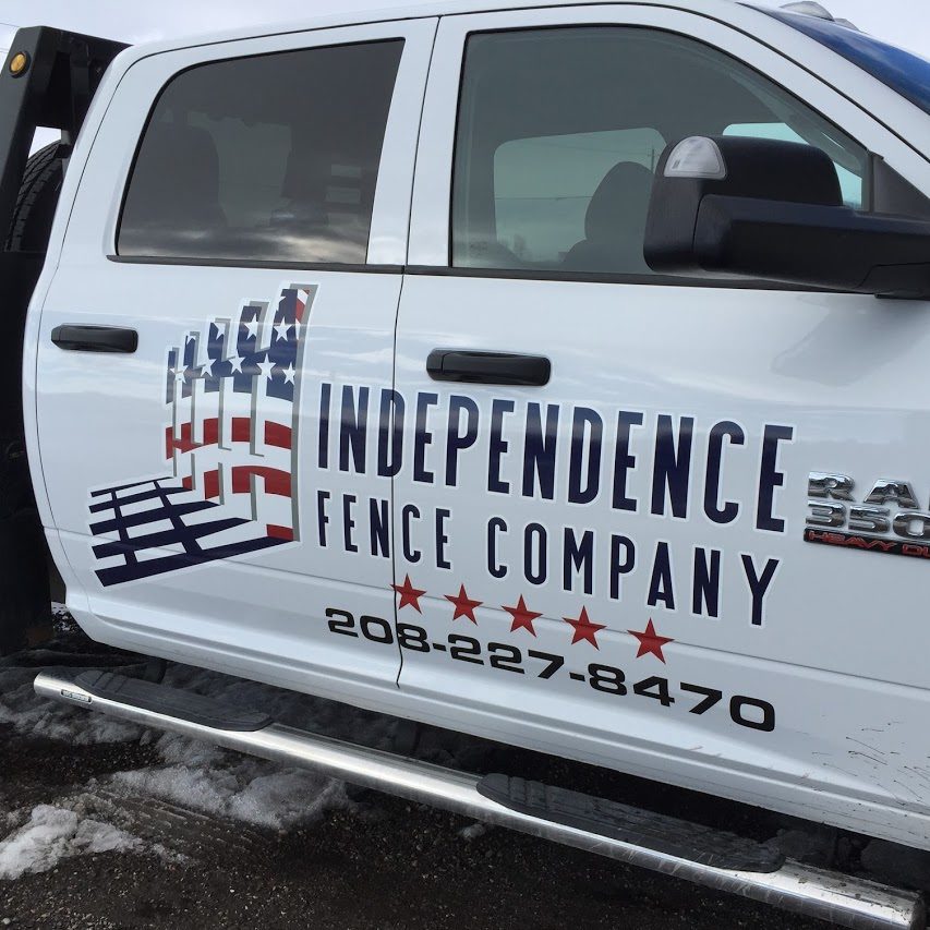 Independence Fence Co. truck graphics